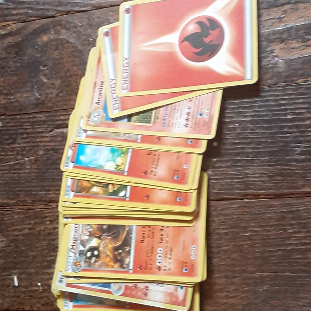 Red pokemon cards